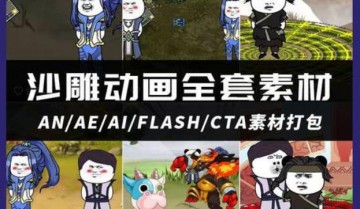 CTA沙雕动画全套素材制作教程合集+导入方法